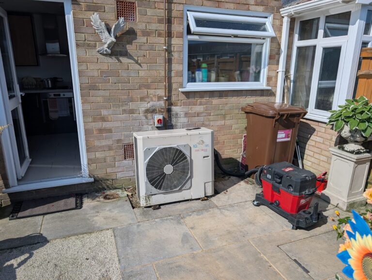 Air Source Heat Pump Install in Herstmonceux